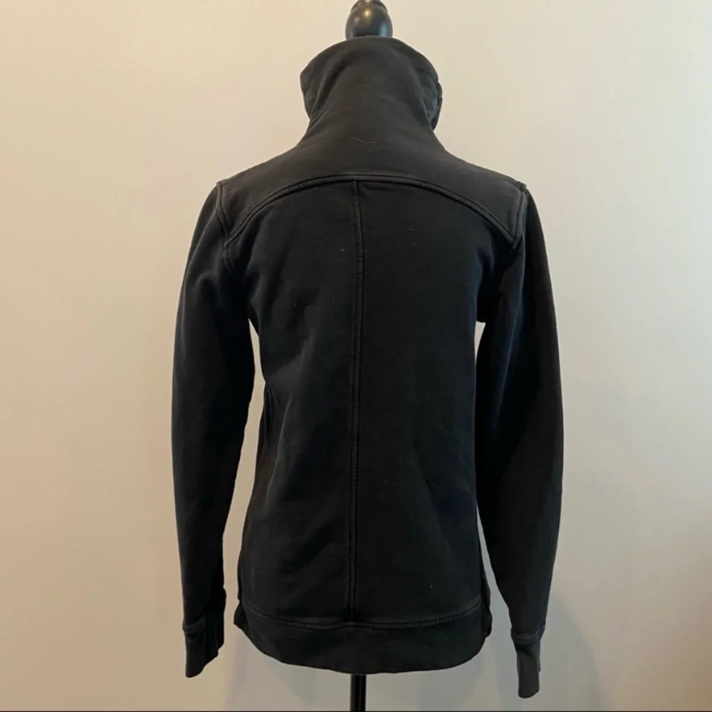 LULULEMON Press Pause Pullover French Terry Funnel Neck Black Size 2
